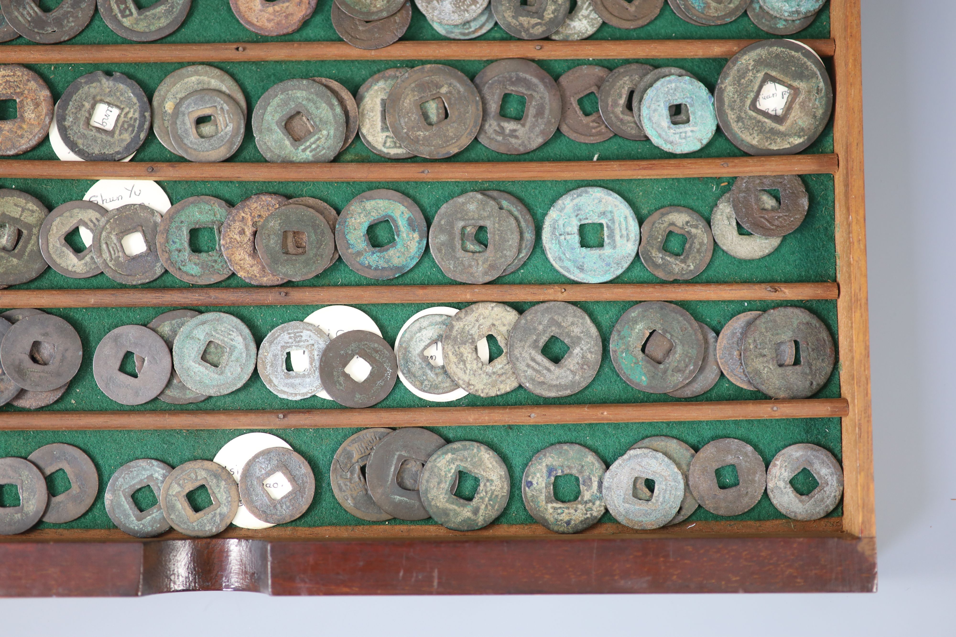 China, 159 Ancient bronze and iron round coins, Southern Song dynasty, Emperors Ning Zong (1195-1224) to Emperor Du Zong (1265-74),
